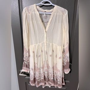 Free People Cream Mini Dress